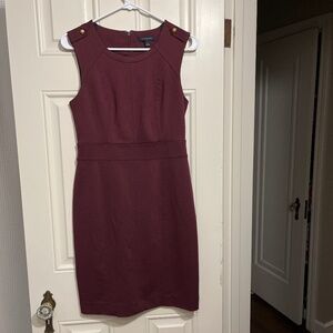 Burgundy knit shift dress